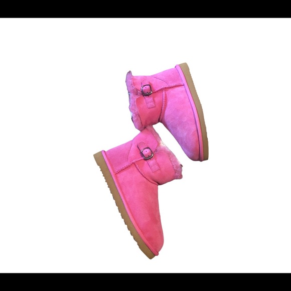Member’s Mark Girls Sheepskin Pink Boots Short 3 - Picture 3 of 8